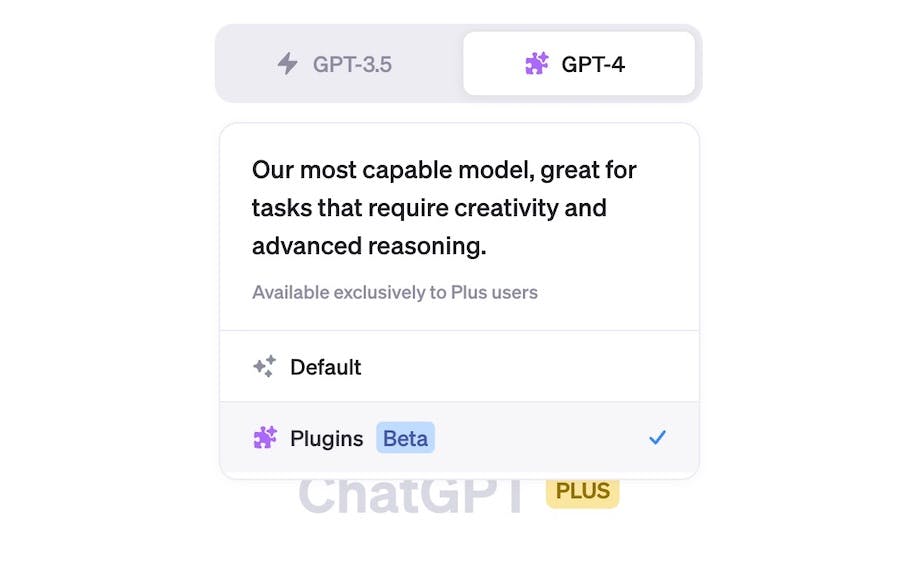 chatGPT plugin checked