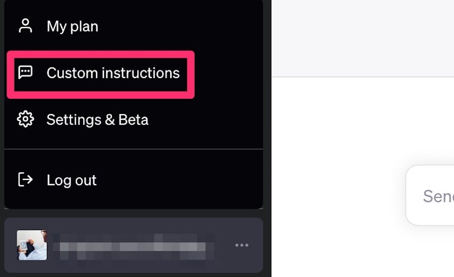 chatGPT custom instructions enable
